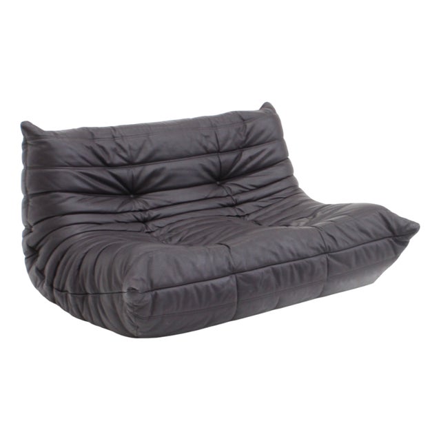 Togo Sofa in Brown Leather by Michel Ducaroy for Ligne Roset, 2010 For Sale