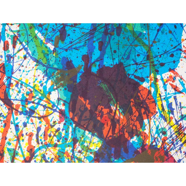 Modern Vintage Lithograph Explosion of Colors Poster attributed to Sam Francis, 1983 For Sale - Image 3 of 7