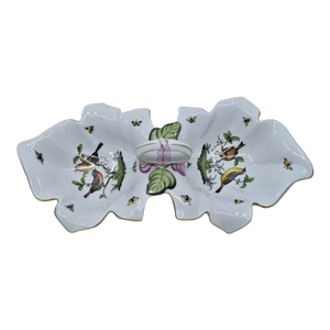 1940s Herend Rothschild Appetizer Hors D’oeuvres Candy Serving Dish