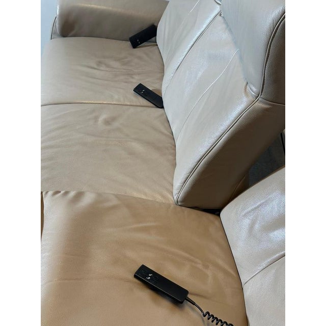 Two-Seater and Three-Seater Leather Sofas from Musterring, Set of 2 For Sale - Image 4 of 8