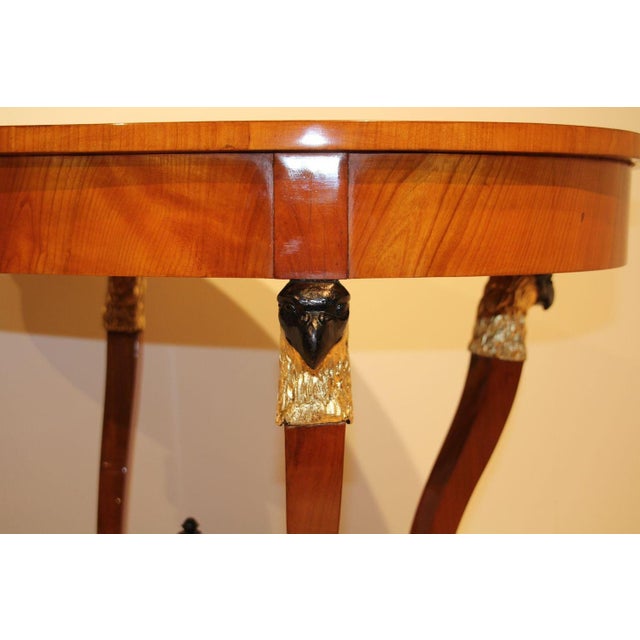 Biedermeier Cherry Veneer Gold-Leaf Center Table, Austria, 1820s For Sale - Image 13 of 18