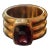 Custom Christopher Walling Gentleman's 18k Gold and Natural Reddish Purple Ceylon Spinel Ring For Sale