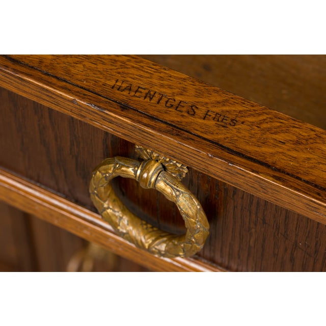 Late 19th Century French Louis XVI Oak & Marble Sideboard by Haentges Freres For Sale - Image 13 of 18