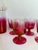 Raspberry Red Mid-Century Raspberry Ombre Glass Barware Set, Attributed to Blendo For Sale - Image 8 of 12