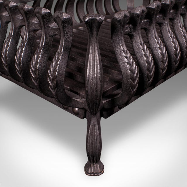 Antique Fire Basket, English, Cast Iron, Fireplace Grate, Edwardian, Circa 1905 For Sale - Image 10 of 10