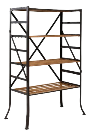 19th Century French Metal & Wooden Shelf