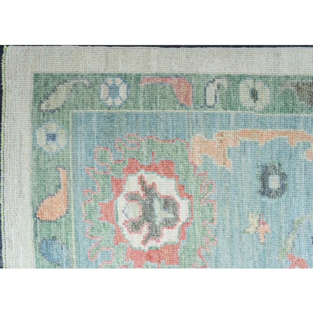 Early 21st Century Turkish Oushak Rug 12'2" x 15'7" #20298 For Sale - Image 5 of 8