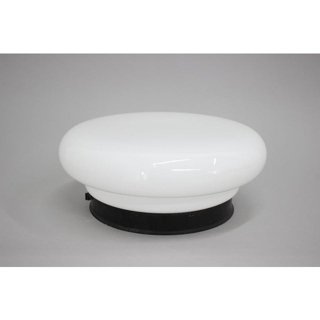 Glass Flushmount Light, Czechoslovakia, 1970s For Sale - Image 3 of 12