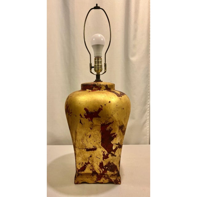 Chinoiserie Vintage Tony Duquette Style Newly Painted Red Ginger Jar Lamp by Turtle and Crane – Bespoke Chinoiserie Homage For Sale - Image 3 of 12
