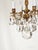 Shabby Chic Antique 4 Arm 4 Light Glowing Graceful Brass Cut Lead Glass Crystal Chandelier ~ 4 Available For Sale - Image 3 of 11