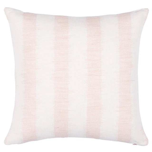 Contemporary Schumacher Attleboro Ikat 18" Pillow in Blush For Sale - Image 3 of 3