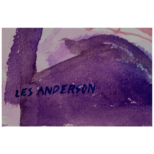 Vintage Primroses and Fruit Still Life by Les Anderson For Sale - Image 4 of 5