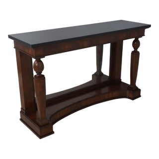 Bernhardt Empire Style Granite Top Sideboard Console Table For Sale