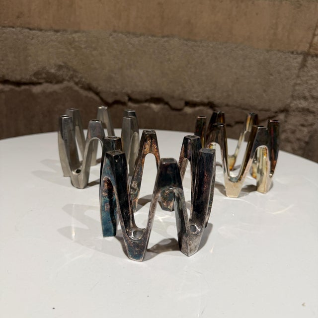 Silver-Plated Candle Holder Crown Model Jens Quistgaard Dansk Designs For Sale - Image 10 of 13