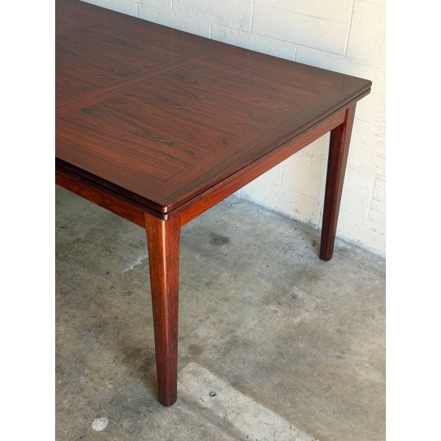 Skovby Mobelfabrik Rosewood Extendable Dining Table Denmark Mid-Century Modern 1970s For Sale In Los Angeles - Image 6 of 15