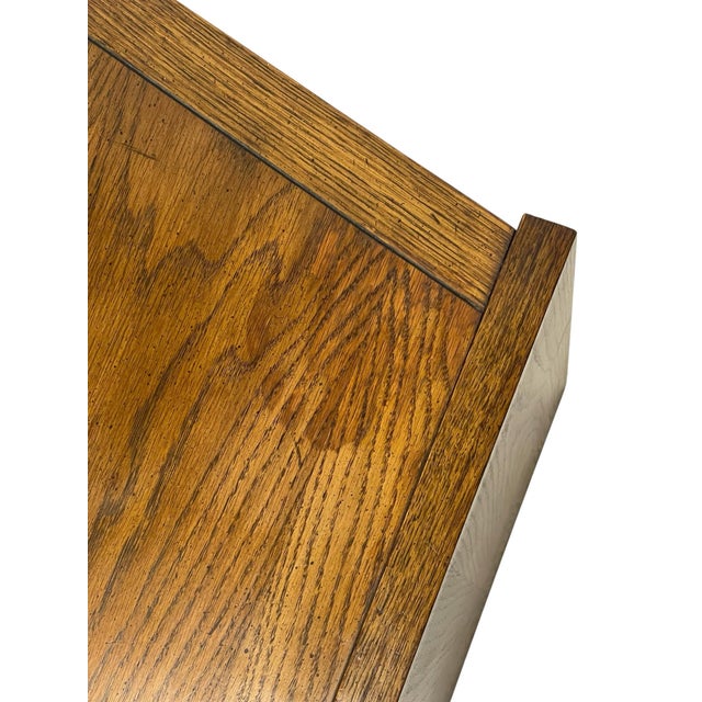 Vintage Lane Furniture Pueblo Brutalist Oak Dresser, C. 1970s For Sale - Image 9 of 11