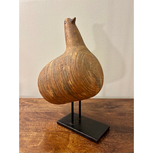 Mid-Century Modern Rare 1960s Aldo Londi for Bitossi Italian Ceramic Bird Sculpture For Sale - Image 3 of 9
