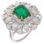 Natural zambian Emerald Ring with Diamond in 18k Gold For Sale - Image 15 of 18