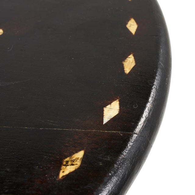 Schumacher Mid 20th Century Schumacher Inlayed Solid Wood Side Tables - A Pair For Sale - Image 4 of 5