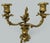 A Very Fine Quality Single French Louis XV inspired Patinated and Gilt Bronze Figural Twin Branch Candelabra of good size...