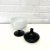 1960s Vintage Mid Century Black and White Cased Glass Apothecary Jar For Sale - Image 4 of 8