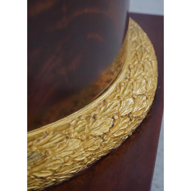 French Empire Bronze Mounted Marble Top Mahogany Pedestal For Sale - Image 12 of 12