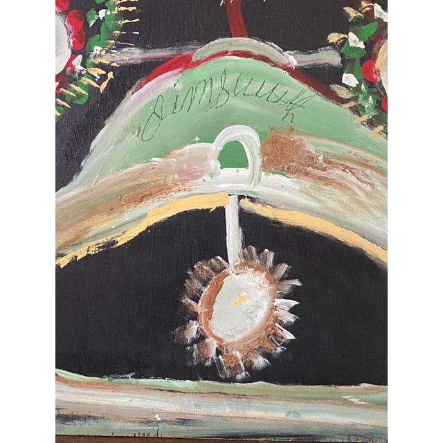Jimmy Lee Sudduth Folk Art Flowers Painting For Sale - Image 9 of 12