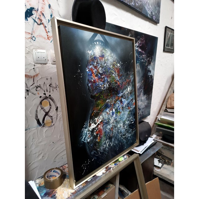 Contemporary Ovidiu Kloska, Angel Waiting 236, Acrylic For Sale - Image 3 of 9