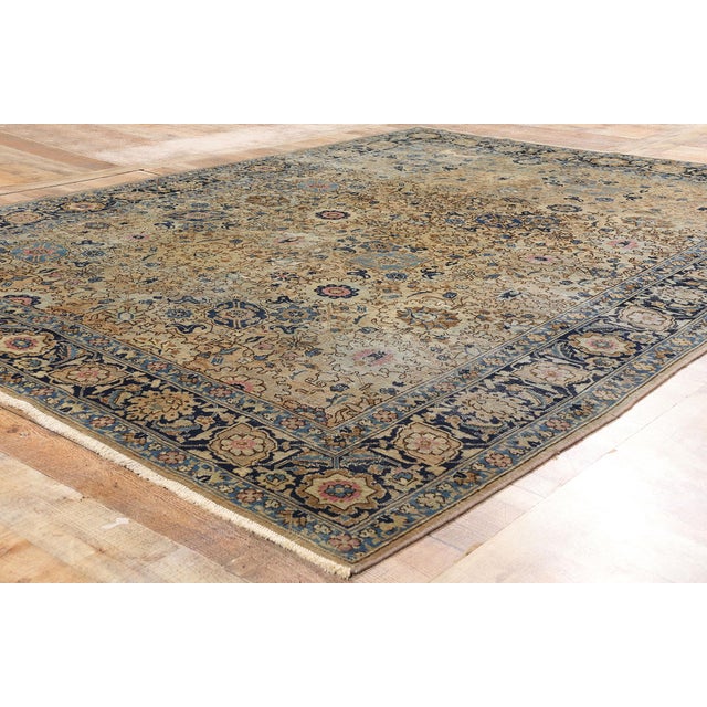 Textile Antique Persian Tabriz Rug - 07'04 X 09'10 For Sale - Image 7 of 9