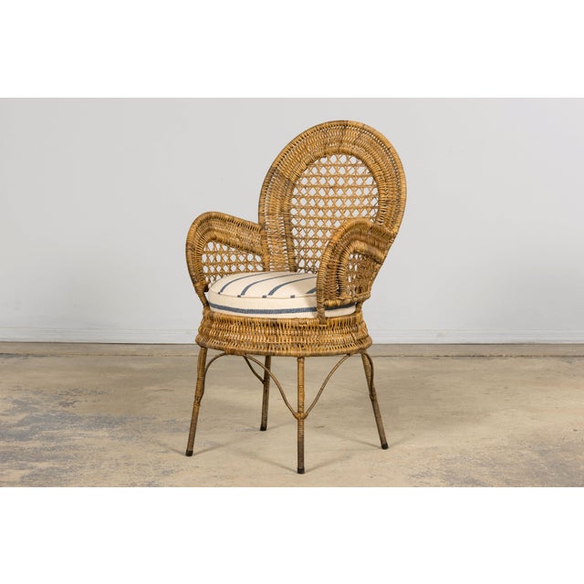 Set of Six Mid 20th Century French Riviera Rattan Armchairs, Provence For Sale In New York - Image 6 of 18