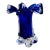 Vintage Cobalt Blue Art Glass Vase Hand Blown Josef Hospodka Chribska Style Ruffled Centerpiece 7.5" For Sale