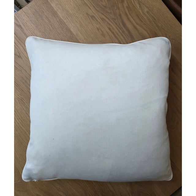 Holland & Sherry Embroidered Pillow With Appliqué For Sale In New York - Image 6 of 6