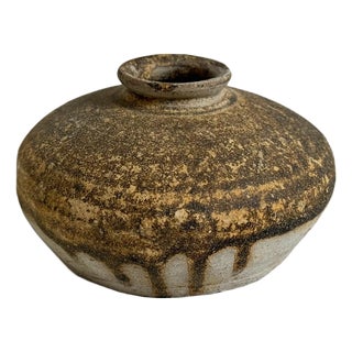 Small Antique Ceramic Ocean Pot For Sale