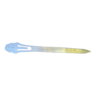 Mid 20th Century Sterling Silver Monogrammed Letter Opener For Sale