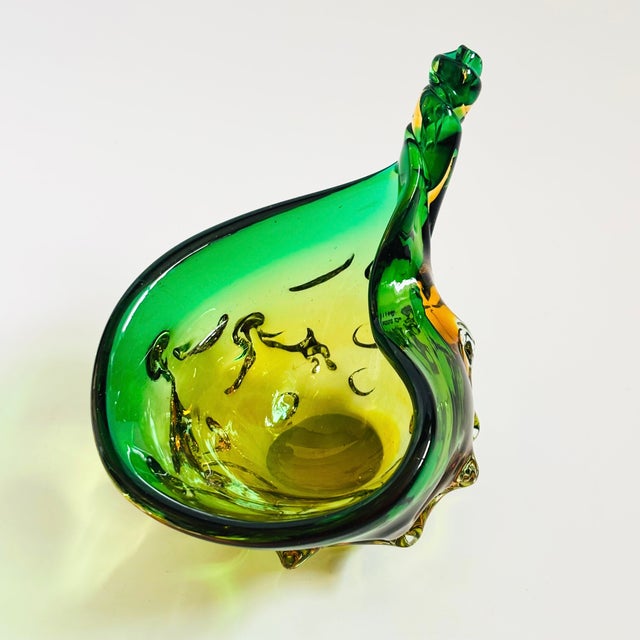 Vintage Murano Art Glass Conch Shell Bowl For Sale In San Francisco - Image 6 of 12