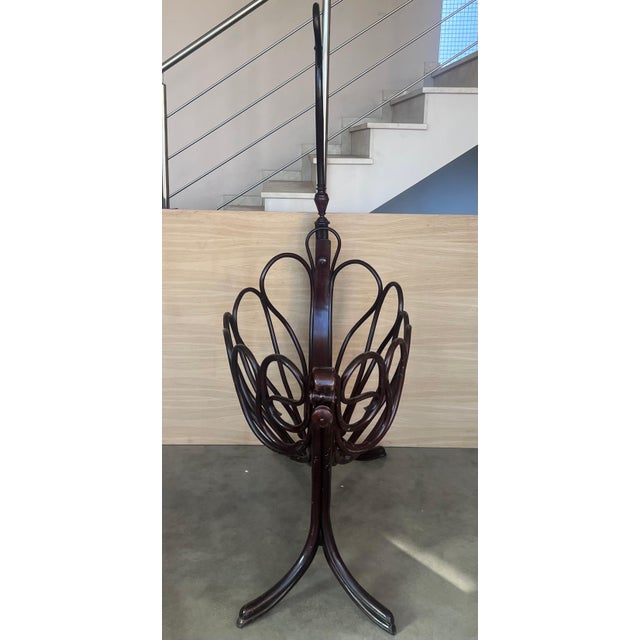 19th Century Viennese Jacob & Josef Kohn Attributed Bentwood Cradle For Sale - Image 10 of 18