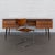 Large Mid-Century Modern Desk in Walnut Veneer and Brass, 1950s For Sale - Image 12 of 12