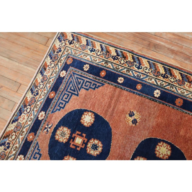 Textile Antique Khotan- 4'4" X 6'2" For Sale - Image 7 of 8