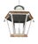Early 21st Century Vintage French Chinoiserie Three-Tier Pagoda-Shaped Metal Chandelier, White, Light Blue, and Gold For Sale - Image 5 of 11