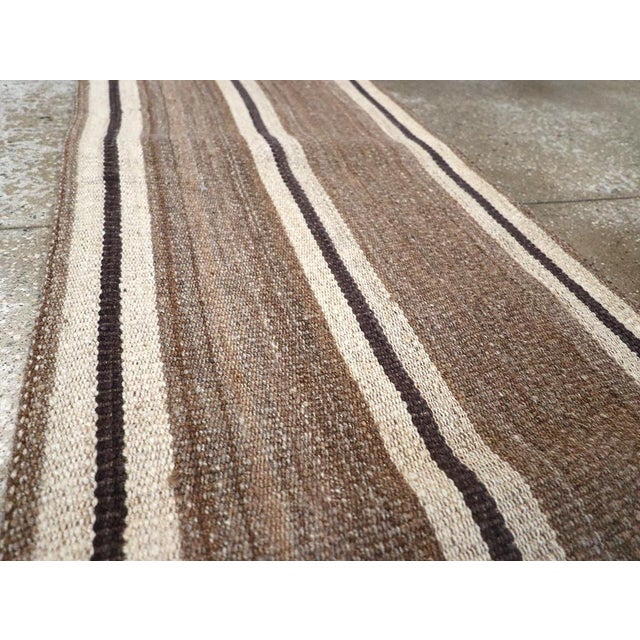 Rustic Galerie Shabab Collection Mid-20th Century Turkish Flatweave Kilim Runner For Sale - Image 3 of 7
