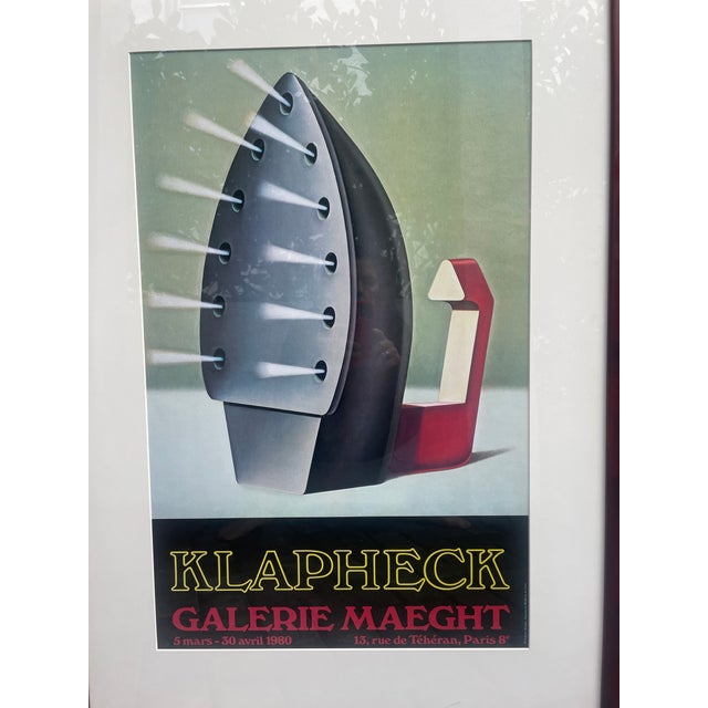 Vintage Konrad Klapheck Galerie Maeght Poster, Framed 27 X 37 For Sale - Image 10 of 13