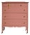 Mid Century French Country Style Dresser in Pink - Newly Painted For Sale