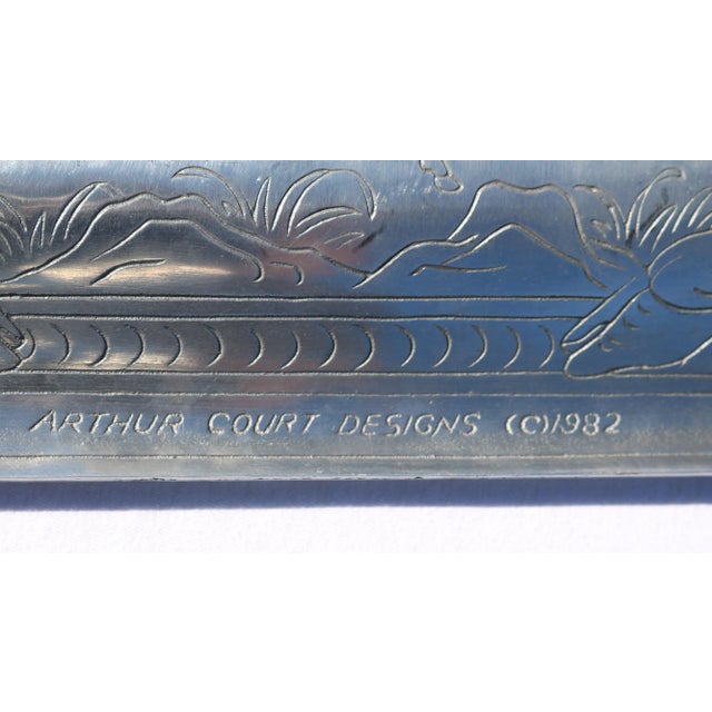 1982 Arthur Court Designs Aluminum Elk Herd Platter For Sale In Cincinnati - Image 6 of 10