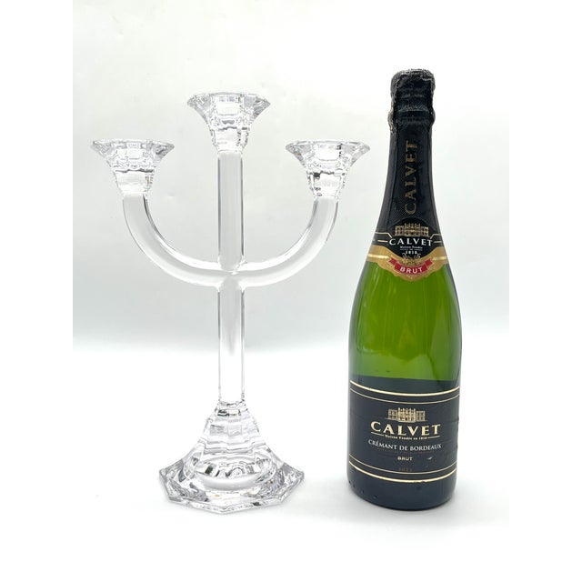 Vintage Three-Light Crystal Candelabra from Villeroy & Boch, 1970s For Sale - Image 6 of 18