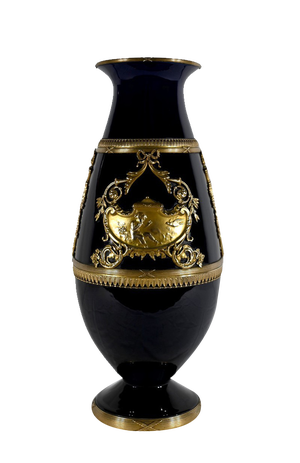 Ceramic Vase in Gilded Bronze, 1890s