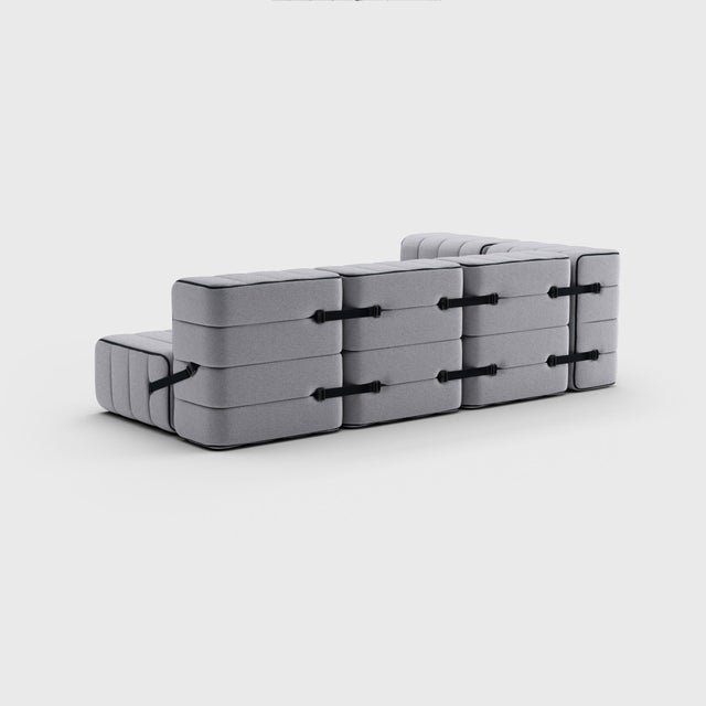 Contemporary Flexible Small Corner Sofa by Ambivalenz, Set of 9 For Sale - Image 3 of 5
