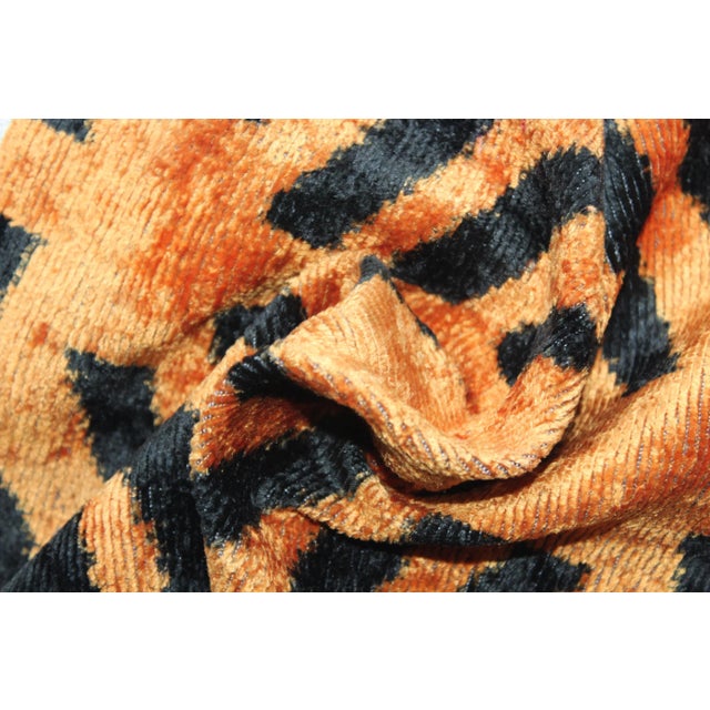 Contemporary Tiger Print Silk Velvet Handmade Pillow For Sale - Image 9 of 11
