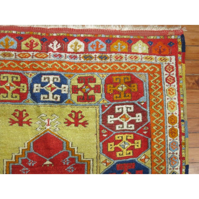 Islamic 19th Century Zabihi Collection Turkish Melas Prayer Rug - 3'7" x 5'1" For Sale - Image 3 of 6