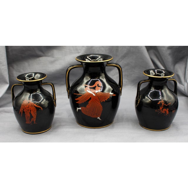 English 1859-1861 English Set of Three Greek Revival Amphora Vases by Bates, Brown-Westhead, and Moore For Sale - Image 3 of 10