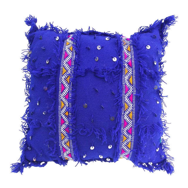 Moroccan Purple Wedding Pillow For Sale